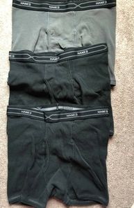 NEVER WORN 3 PACK of Hanes Boxer Briefs